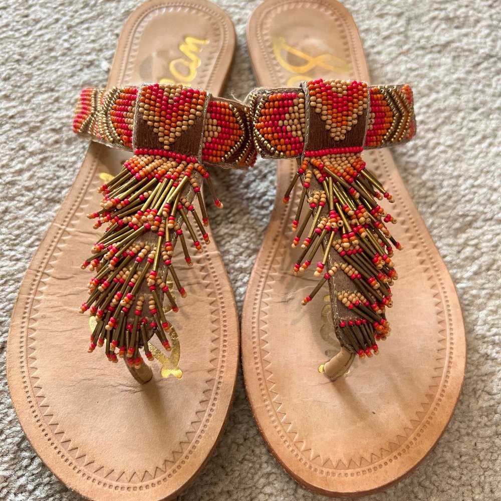 Sam Edelman Anella Beaded Thong Sandals